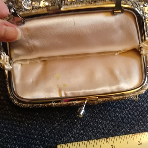 Silver Sequin Evening Bag - Picture 4 of 4